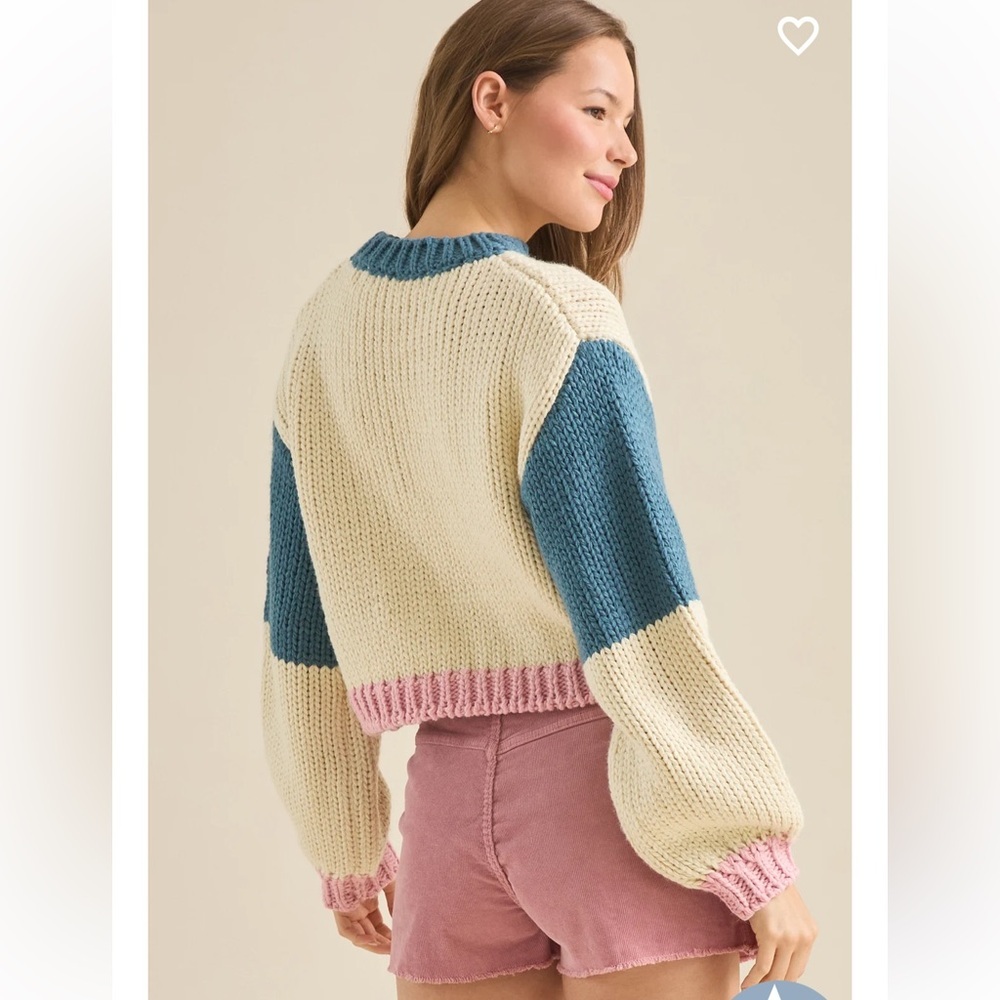 New with tags Altar’d state Thea color block chunky sweater - Picture 4 of 4